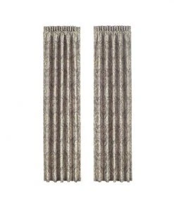 Five Queens Court Paulina Stone 2-pack Window Curtain Set