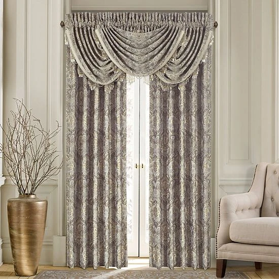 Five Queens Court Paulina Stone 2-pack Window Curtain Set 5 Five Queens Court Paulina Stone 2-pack Window Curtain Set - Image 3