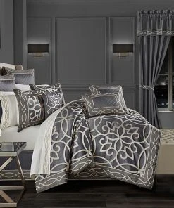 Five Queens Court Darwin Charcoal Euro Sham -J. Queen New York shop unnamed file 854