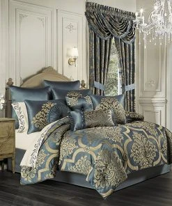 Five Queens Court Carla Azure 4-piece Comforter Set