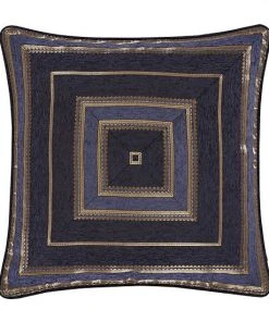 Five Queens Court Woodstock Indigo Euro Sham