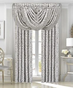 Five Queens Court Lafayette Silver 2-pack Window Curtain Set -J. Queen New York shop unnamed file 942