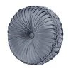 Five Queens Court Geraldine Blue Tufted Round Decorative Throw Pillow -J. Queen New York shop unnamed file 956