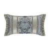 Five Queens Court Geraldine Indigo Boudoir Decorative Throw Pillow