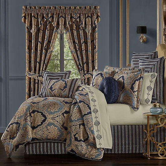 Five Queens Court Bristol Indigo Comforter Set With Shams 2 Five Queens Court Bristol Indigo Comforter Set With Shams